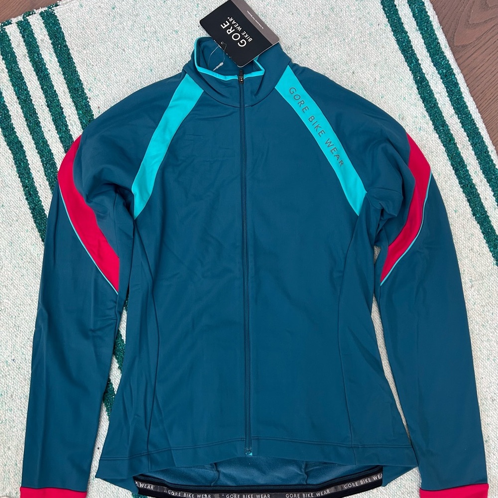 NWT Gorgeous Gore Bike Wear Women's Blue & Pink Thermo Jacket